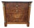 French 19th Century Empire Marble Top Burl Walnut Commode or Chests of Drawers For Sale