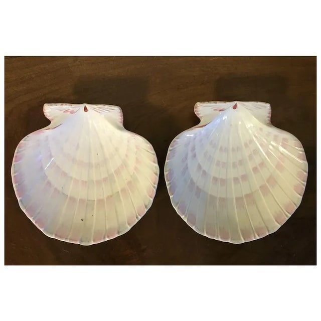 Antique 19th Century Wedgwood Conchology Pearlware Pink Scallop Sea Shell Bowls - a Pair For Sale - Image 9 of 10