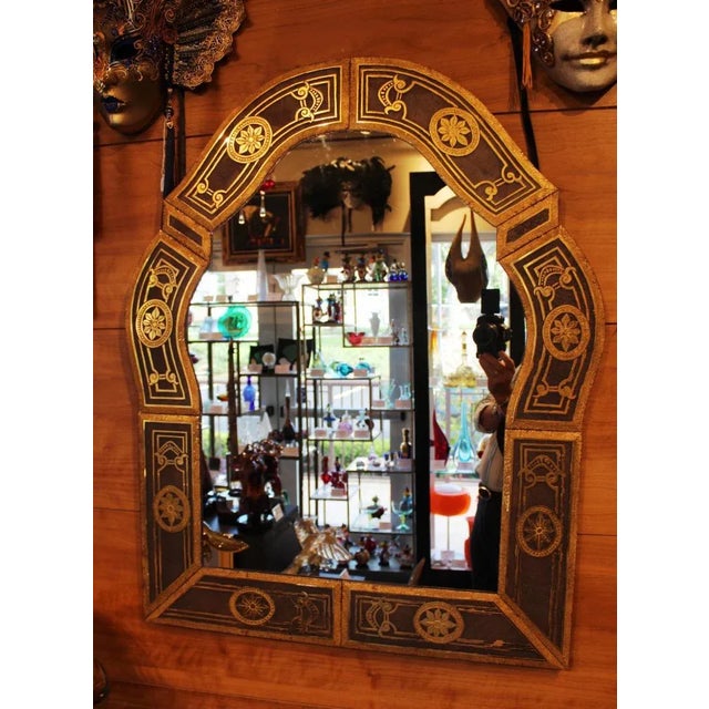 Contemporary Bruber - Etched & Gilded Venetian Mirror For Sale - Image 3 of 4