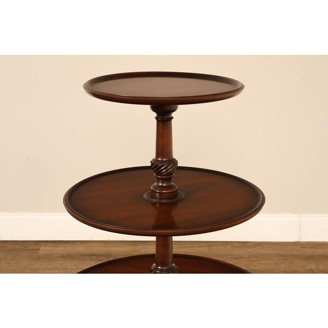 Kittinger Colonial Williamsburg CW 25 George III Style Mahogany Dumbwaiter Table For Sale In Philadelphia - Image 6 of 18