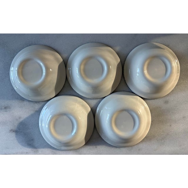 Royal Blue Vintage Currier & Ives Royal China Small Bowls - Set of 5 For Sale - Image 8 of 8