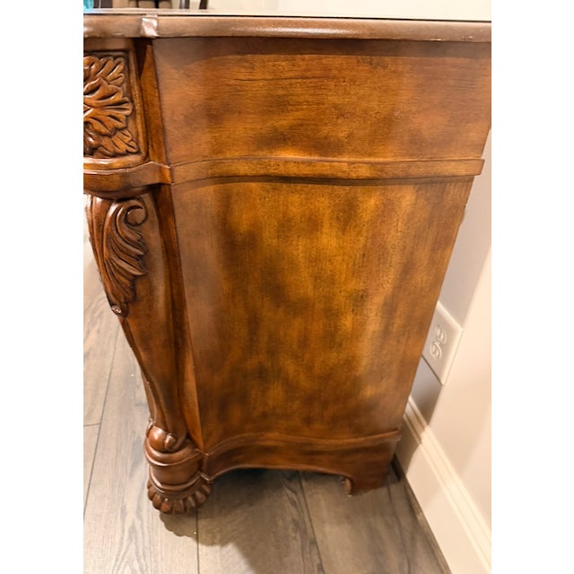 English Louis Phillipe Style Serpentine-Front Bachelor Chest For Sale - Image 3 of 18