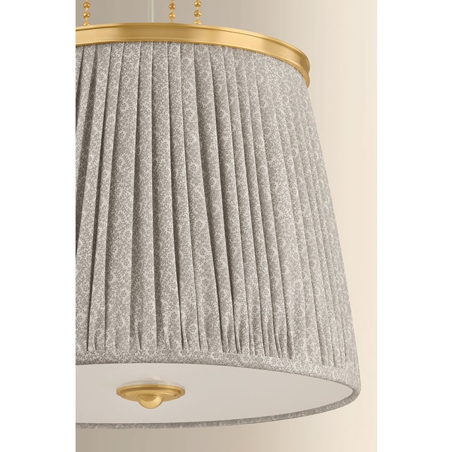 Hudson Valley Lighting Valeria 18 in. 1 Light Pendant in Aged Brass Finish For Sale In New York - Image 6 of 8