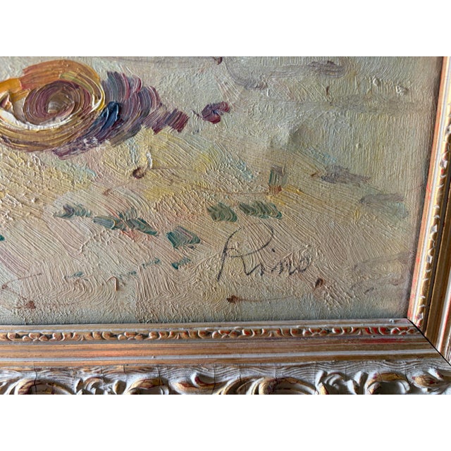 Capture the timeless allure of the European coast with this striking mid-century impressionist oil painting. Featuring a...