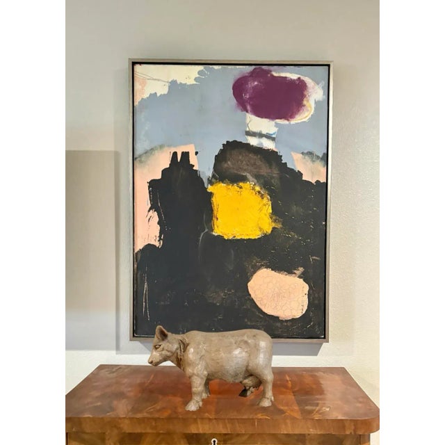 1980s Vintage Cow Sculpture Standing 9” X 15” For Sale - Image 5 of 8