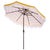 Metal Lucerna 9 Ft Crank Umbrella, Yellow Stripe/Brown Pole For Sale - Image 7 of 9