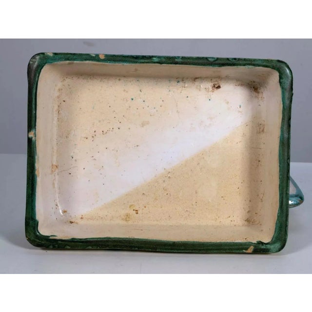 Abstract Bitossi Ceramic Trinket Box and Vase with Abstract Fish Pattern Made in Italy - Set of 2 For Sale - Image 3 of 12