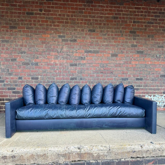 Exceptional large sofa by Joseph D’Urso for Knoll, featuring the iconic “Even Arm” design in a generously scaled format....