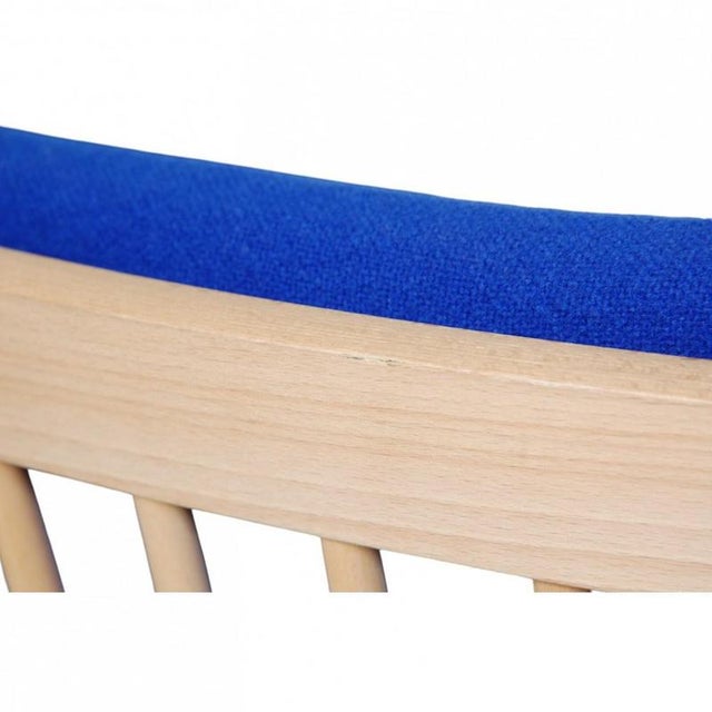 Spoke Back Sofa in Blue Fabric by Børge Mogensen, 1990s For Sale - Image 18 of 18