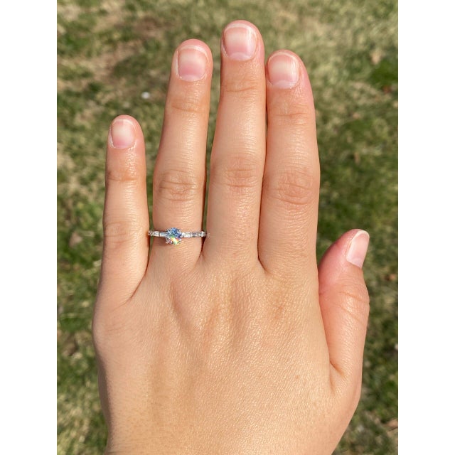 The One: Natural Diamond Engagement Ring in White Gold For Sale - Image 10 of 11