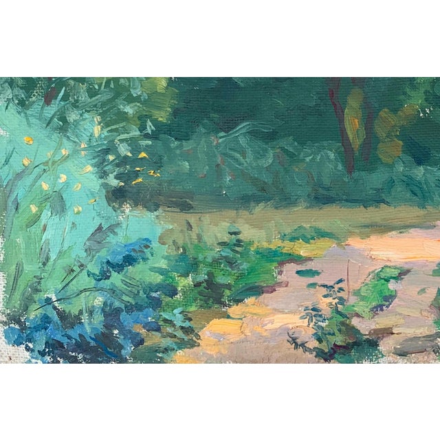 1960s Forest Landscape Oil Painting, Ukrainian Soviet Art, 1966 25-39 For Sale - Image 5 of 6