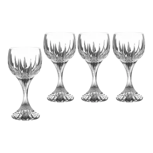 Baccarat French Crystal Massena Bordeaux Wine Goblets - Set of 4
