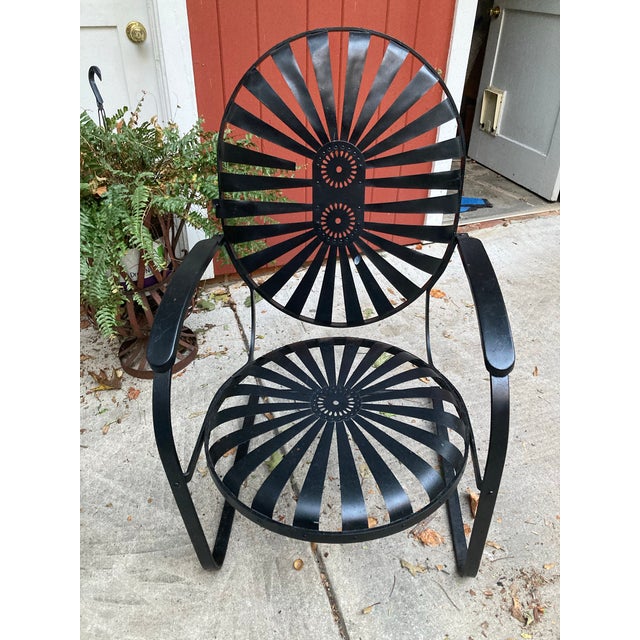 Black Mid 20th Century Francois Carre King Cantilever Rocker For Sale - Image 8 of 10