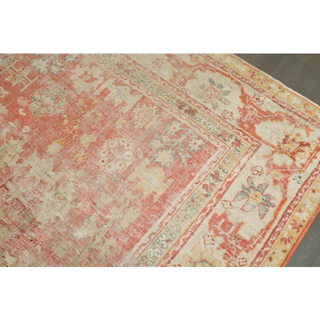 Early 20th Century Antique Zabihi Collection Turkish Oushak Worn Square Rug - 10'6" x 11' For Sale - Image 11 of 12