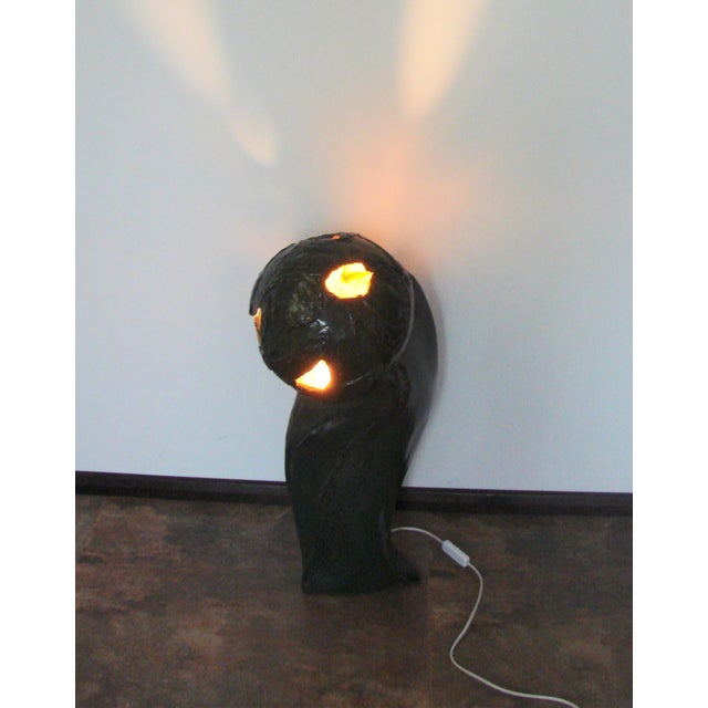 Ceramic Vintage Head Sculpture Lamp in Glazed Ceramic, Poland, 1990s For Sale - Image 7 of 18