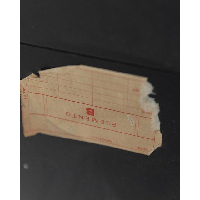 Vintage Art Deco Style Bar Cabinet in Lacquered Wood, Green Marble, Aluminium and Curved Smoked Glass, 1950s For Sale - Image 16 of 17