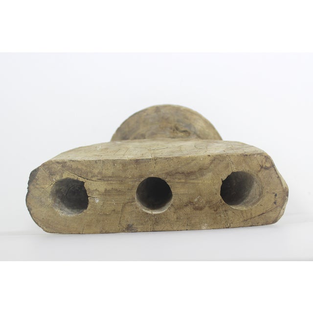 Vintage Wood and Metal Seed Sorter Candleholder For Sale - Image 9 of 11