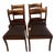 Antique Regency Mahogany Bar Back Dining Chairs with Sabre Legs, 1830, Set of 4 For Sale