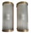 A set of six large and impressive original sconces crafted of ribbed glass with elegant brass and copper mounts. Each...