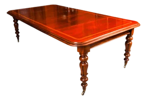 Antique William IV Flame Mahogany Extending Dining Table, 1800s
