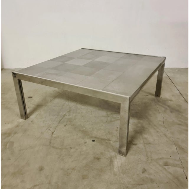 Silver Coffee Table by Ross Littell for ICF De Padova For Sale - Image 8 of 13