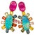 Bochic “Orient” Ruby, Opal & Multi Sapphires Earrings Set In 18K Gold & Silver - a pair For Sale