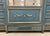 19th Century Oversized French Blue Mirrored Armoire With Shelves and Drawers Circa 1860s For Sale - Image 5 of 12