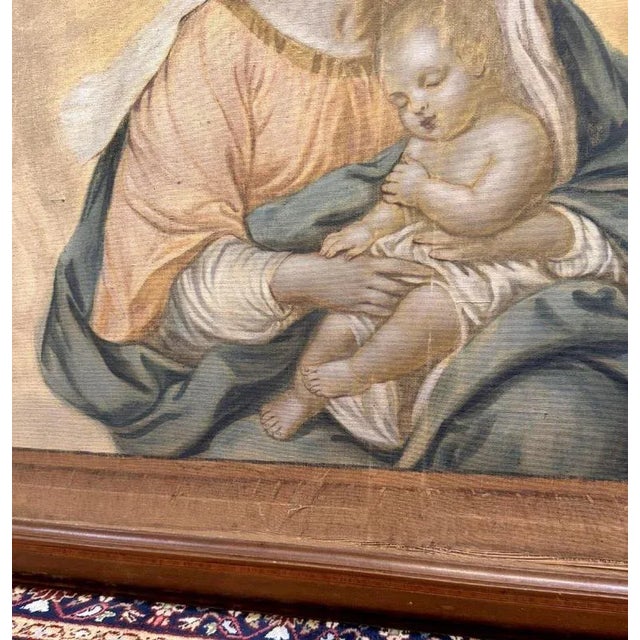 Italian School Artist, Virgin and Child, Oil Painting, Framed For Sale - Image 8 of 10