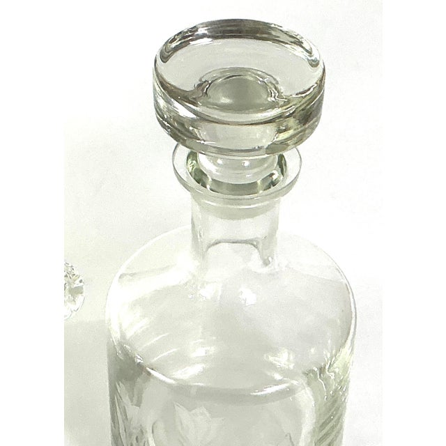 Rare set of Krosno, Poland-etched crystal decanters and matching ice bucket= Krosno are makers of fine, contemporary...