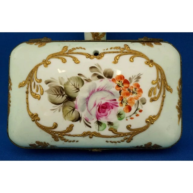 Empire Style Porcelain Hand-Warmer Box from Sevrès Manufacture, Paris, France, 18th Century For Sale - Image 10 of 18