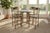 1960s Asian Pagoda Style Bamboo Table & Four Stools With Scenic Painted Panels For Sale - Image 10 of 17