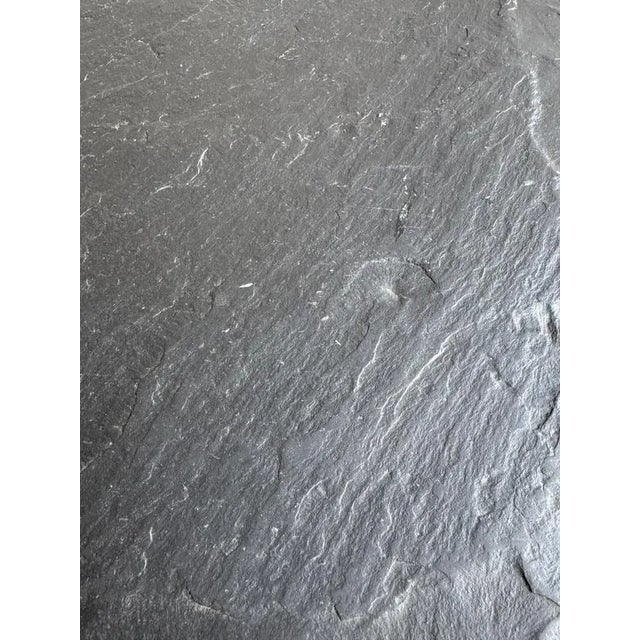 Vintage Oak Coffee Table with Slate Top For Sale - Image 9 of 10