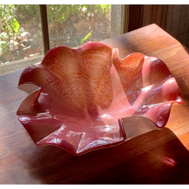 Originally sourced from a New York flea market in the late 1990s, the hand-blown art glass handkerchief bowl featured here...