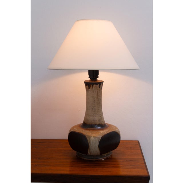 Mid-Century Danish Stoneware Table Lamp by Aksel Larsen for Axella, 1970s For Sale - Image 10 of 18