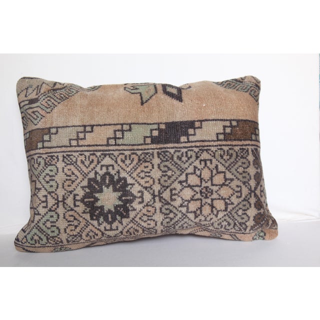Vintage Anatolian Rug Lumbar Pillow - Turkish Tribal Rug Lumbar Pillow -18'' X 25'' For Sale In Tampa - Image 6 of 6