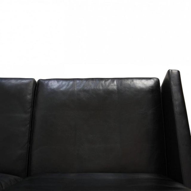 PK31 2-Seater Sofa in Black Aura Leather by Poul Kjærholm, 1985 For Sale - Image 9 of 18