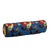 Schumacher Jennie Velvet Bolster Pillow in Blue & Red For Sale