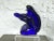 This bold cobalt blue art glass bald eagle was handcrafted by Mosser Glass in Cambridge, Ohio. Standing 6 inches tall, the...