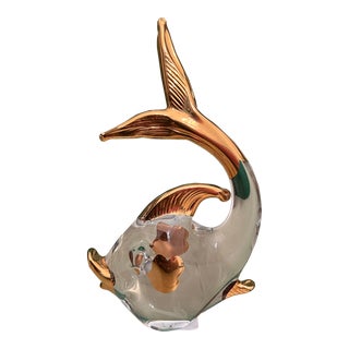 Vintage Franco Moretti Murano Glass Art Fish For Sale