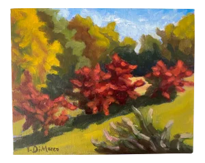 Contemporary Landscape Oil Painting “Red Foliage” by Teresa DiMarco