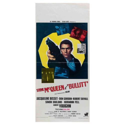 1960s Italian Bullitt Film Poster, 1968 For Sale - Image 5 of 5