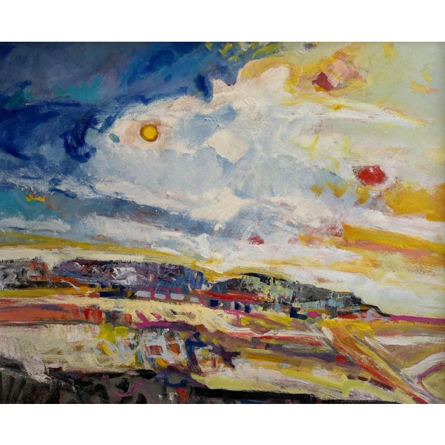 Jean Krillé, Landscape No. 92, Oil on Wood, 1980s For Sale - Image 10 of 10