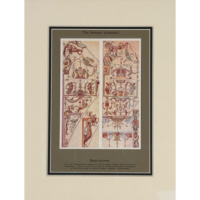 Antique Renaissance, Six Framed Antique Ornament Prints, 20th C. For Sale - Image 13 of 16