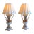 Mid-Century Italian Capodimonte-Style Floral Porcelain Table Lamps – Pair For Sale
