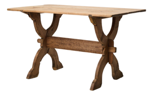 Antique Northern Swedish Primitive Trestle Table in Pine