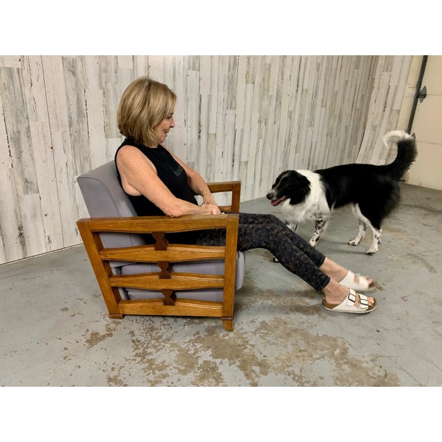 1950's French Oak Petite Lounge Chair For Sale - Image 12 of 12