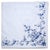 Florentina Shaded Blue Embroidered Tablecloth For Sale - Image 6 of 6