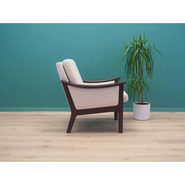 Wood Danish Beige Armchair, 1970s For Sale - Image 7 of 16