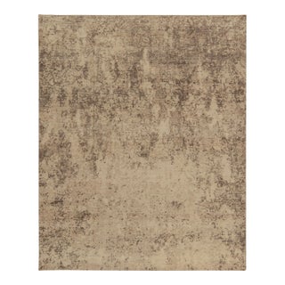 Rug & Kilim’s Abstract Rug in Beige-Brown Distressed Style For Sale