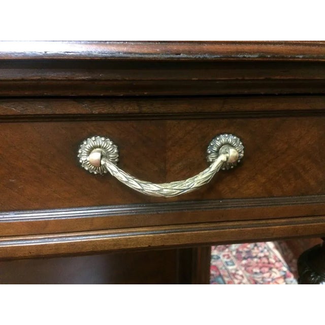 Brown Large Antique Sideboard, Server, Walnut Server, Vintage Buffet For Sale - Image 8 of 12